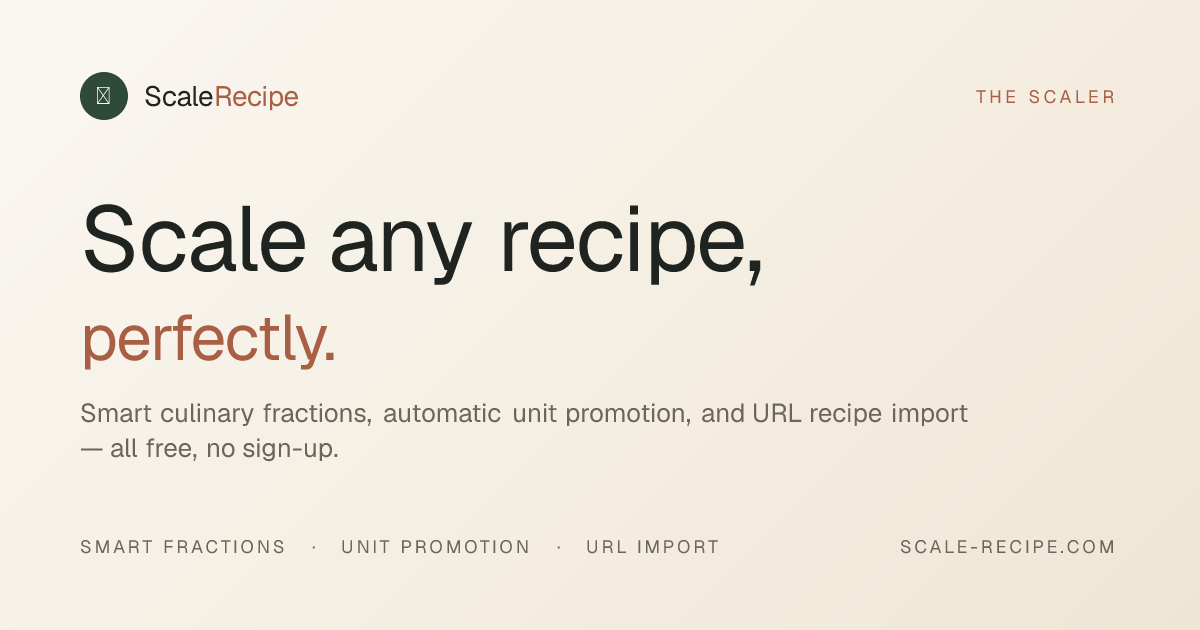 Recipe Scaler — Free Tool to Halve, Double, or Resize Any Recipe ...